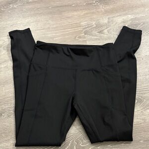 Avia Black High-Waist Leggings with Side Pockets